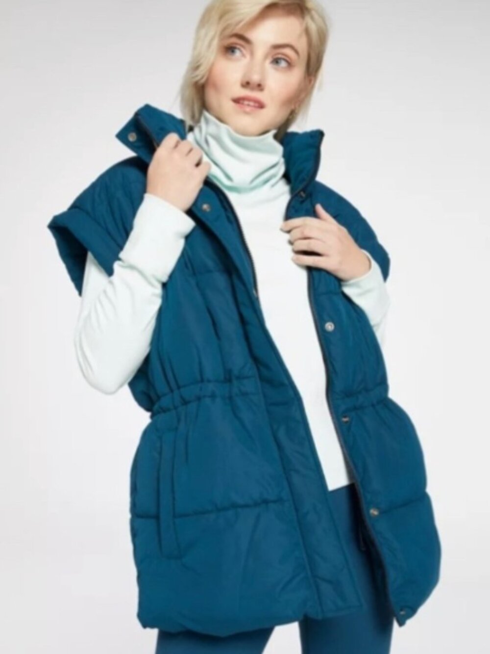 CALIA by Carrie Underwood Teal Puffer Vest Size L/XL